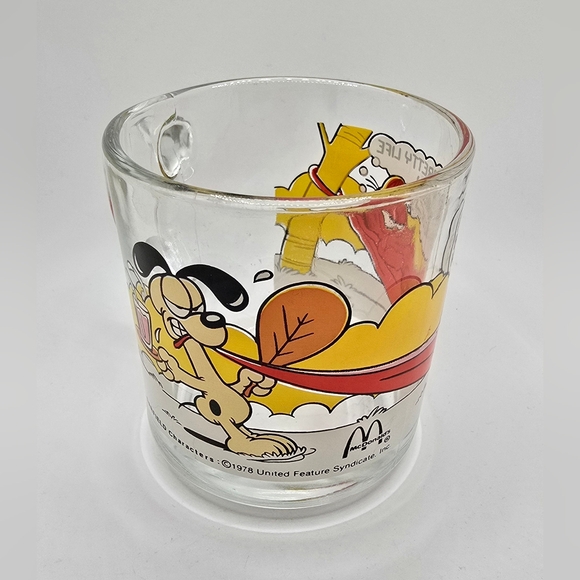 2 Vintage 1978 Glass Garfield Mug Coffee Cup With Odie McDonalds Jim Davis - Picture 11 of 15